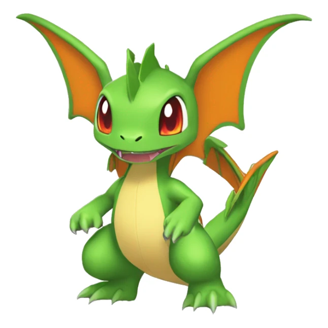 Cool Edgy Chibi Legendary Shiny Fakemon-Pokémon-Flygon-Charizard With Full Body Detailed High Quality sticker