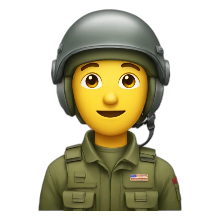 Homme avec un casque militaire sticker