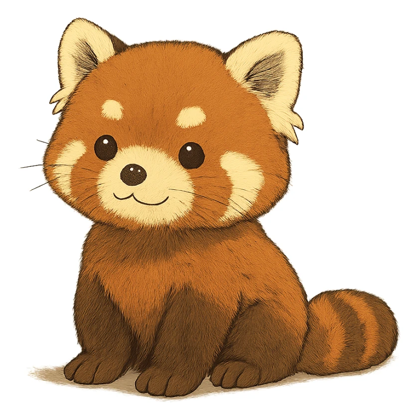 cute baby red panda sticker