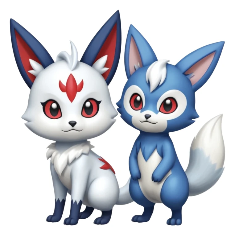 Zangoose-Meloetta-Meowstic-Absol-Pachirisu-fusion sticker