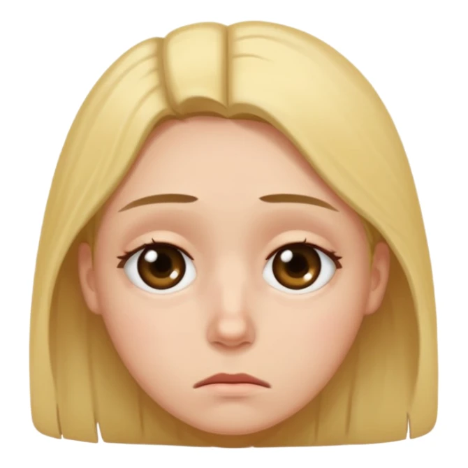 Emoji de cansado y triste con ojeras sticker