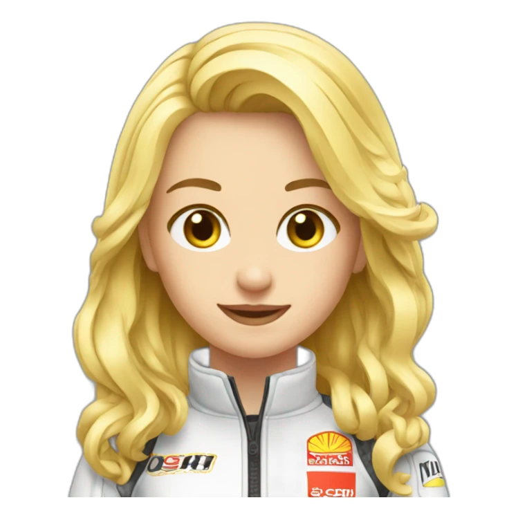 Blonde girl motorsport sticker