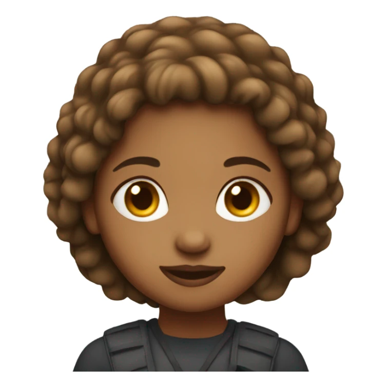 Light brown girl with brown hair on MacBook  sticker