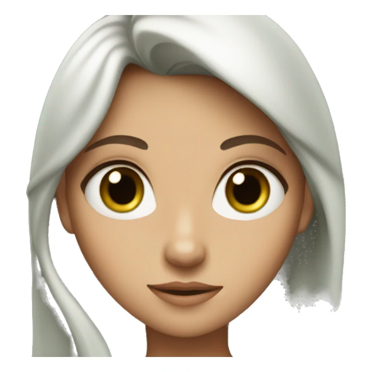 Princess with Green eyes and Brown hair  sticker