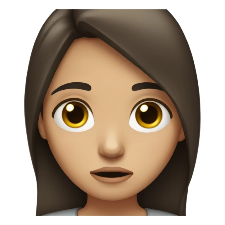 Sad brunette girl crying sticker