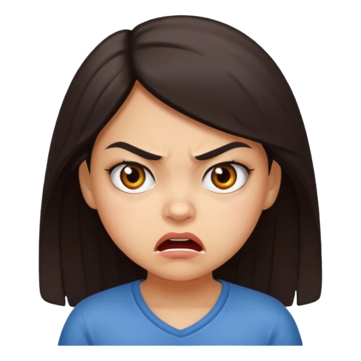 Una chica molesta con características latinas pero que sea vea tierna sticker