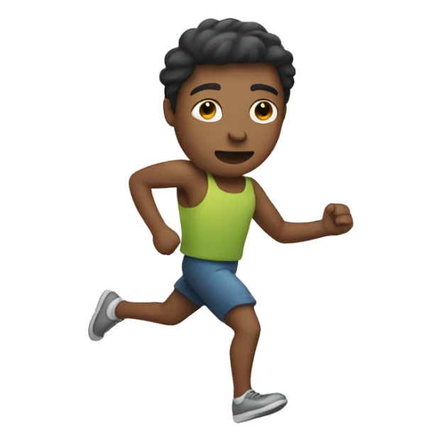Person running on arms and legs sticker