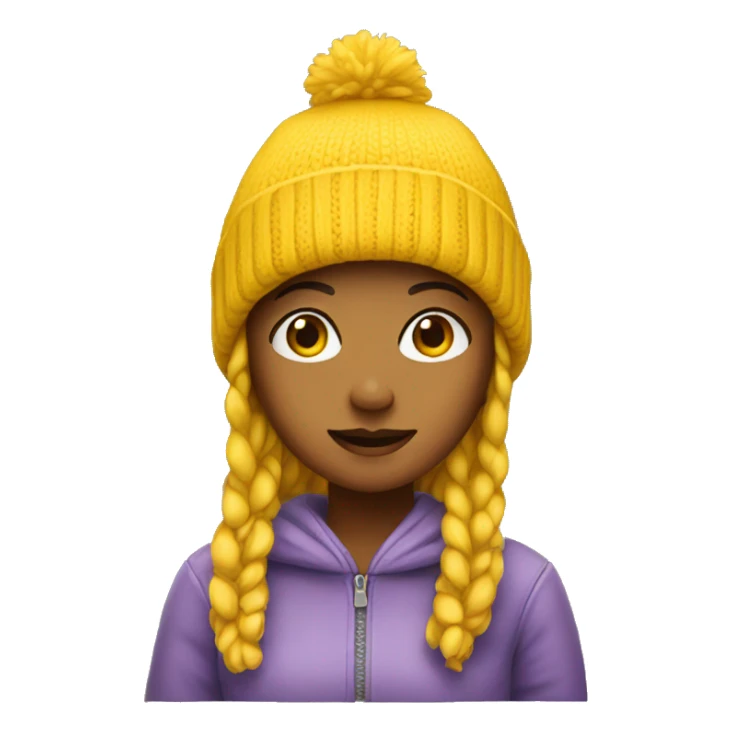 Girl wearing yellow beanie sticker