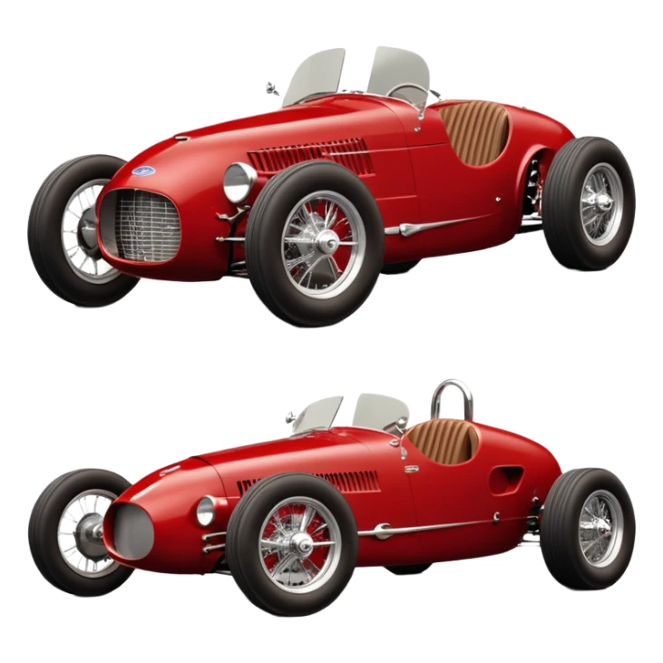  Brown-red Fenderless extended-wheelbase 1943 luxury racing Ford lowered powerful V-8 engined racing car featuring advanced rugged 4 wheel independent suspension, power steering, disc brakes, small leather covered steering wheel, side mounted cowl exhaust  sticker