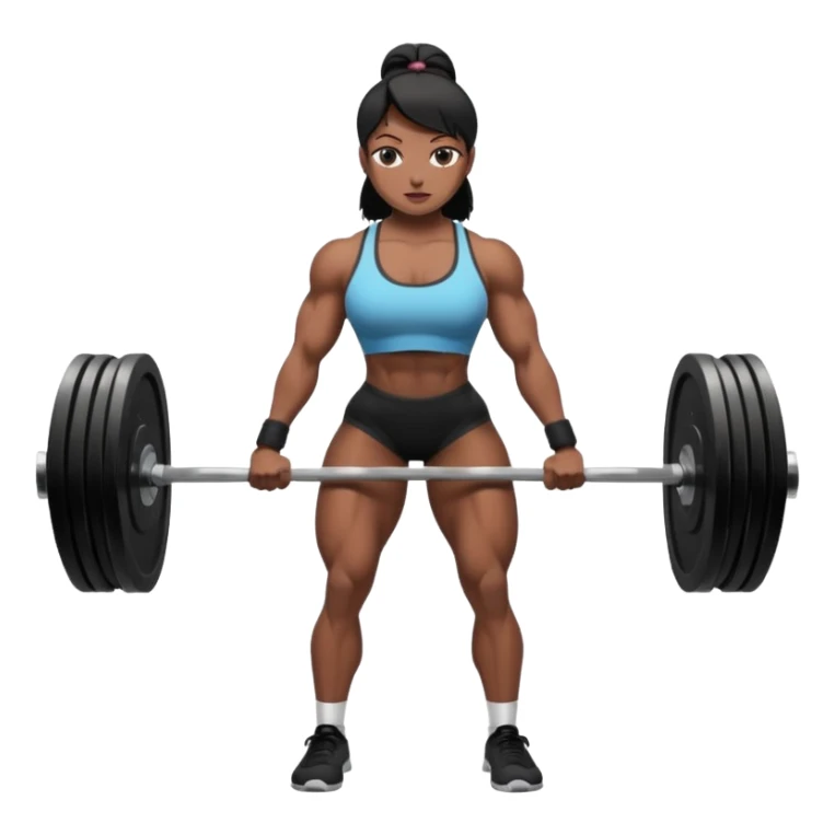 Deadlift woman black sticker