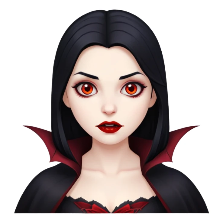 girl vampire with black hair  sticker