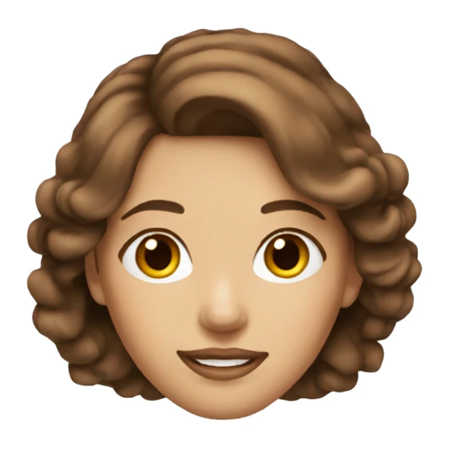 Beautiful lady with brown hair sticker