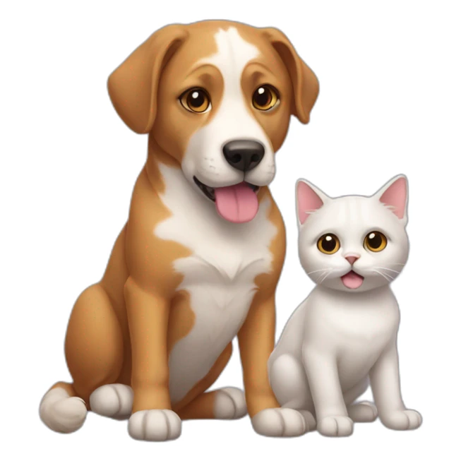 Cat + Dog sticker
