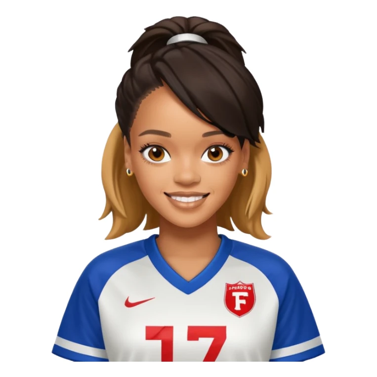 Rihanna in a football jersey  sticker
