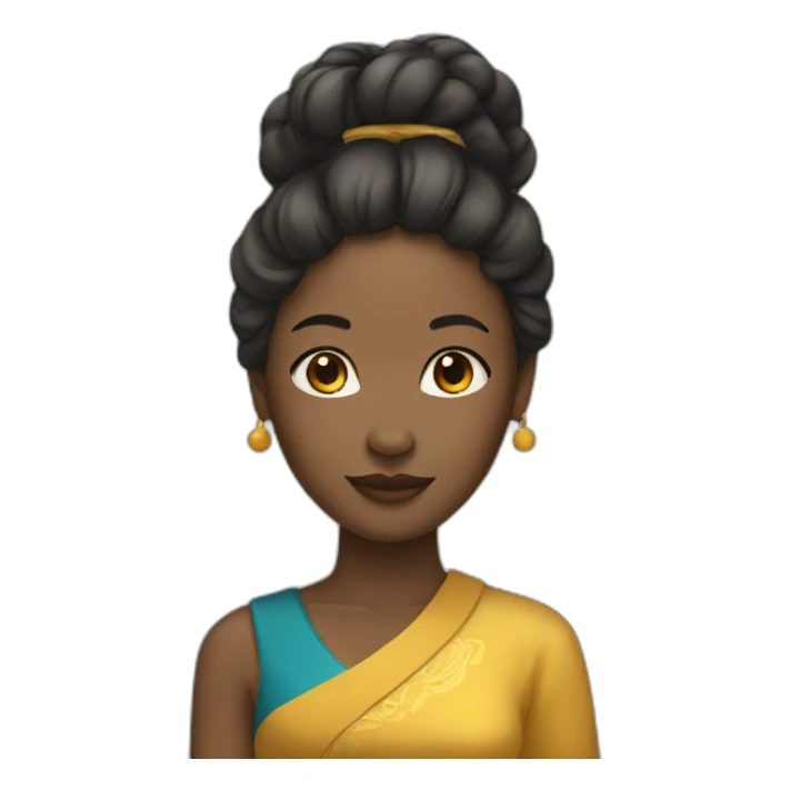 Une femme chinoise et africaine  sticker
