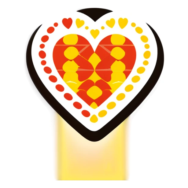 Reese’s pieces heart  sticker