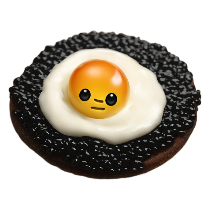 caviar with crème fraiche on blini  sticker
