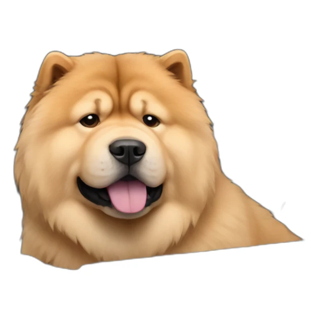 chow chow in a tesla car sticker