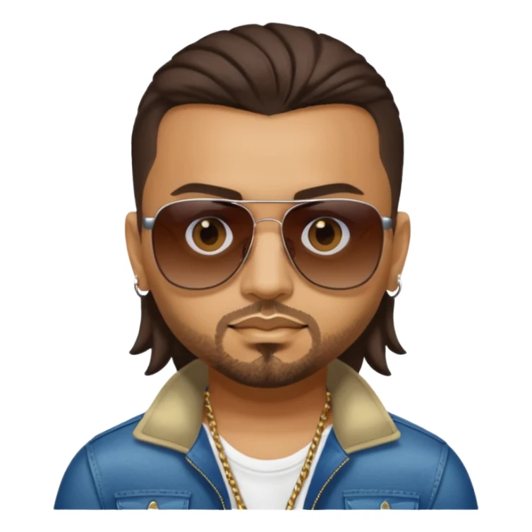 Sean Paul with dark brown hair, light tan skin sticker