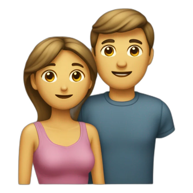 Homme et femme qui s’embrassent sticker