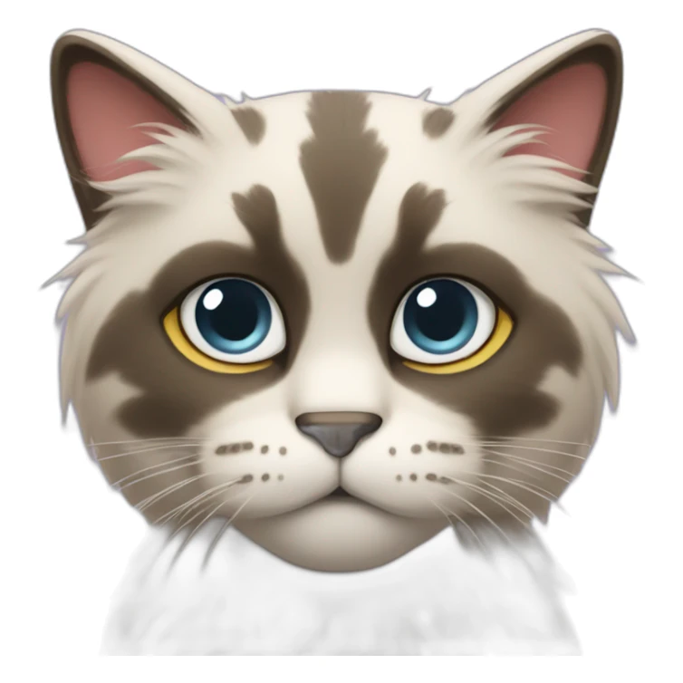 fuzzy feline stares sharply sticker