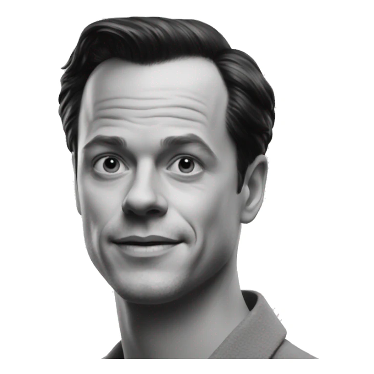 Andrew Scott as Tom Ripley black and white sticker