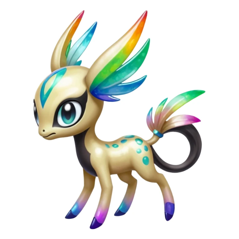 Colorful Shiny Edgy Cool Badass Painted Splashed Exotic Meloetta-Palkia-Venom-Fakémon-creature-hybrid sticker