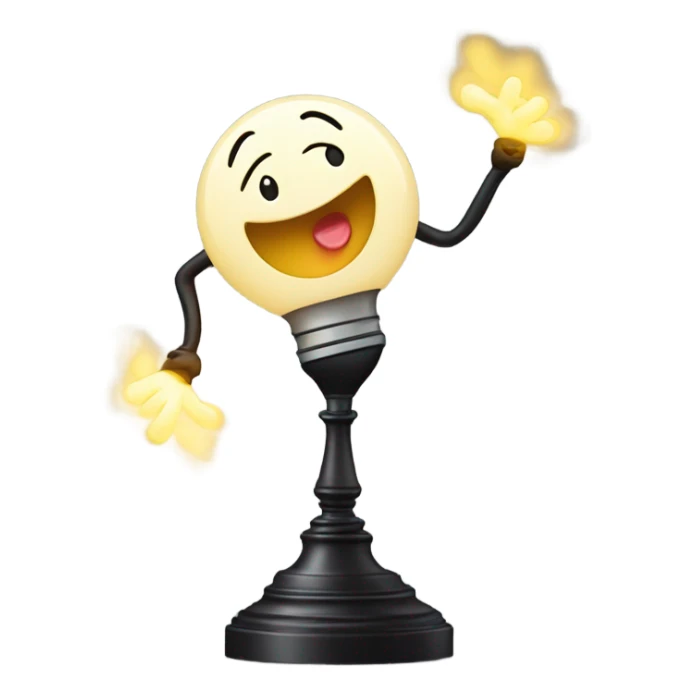 dancing lamp sticker