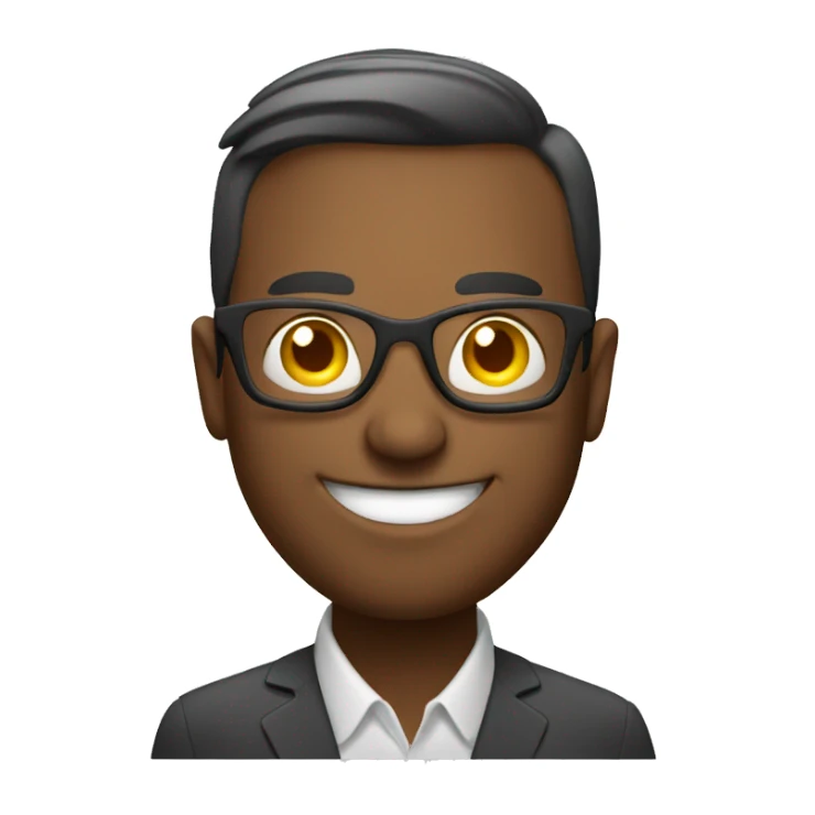 happy entrepreneur smirking face with book sticker