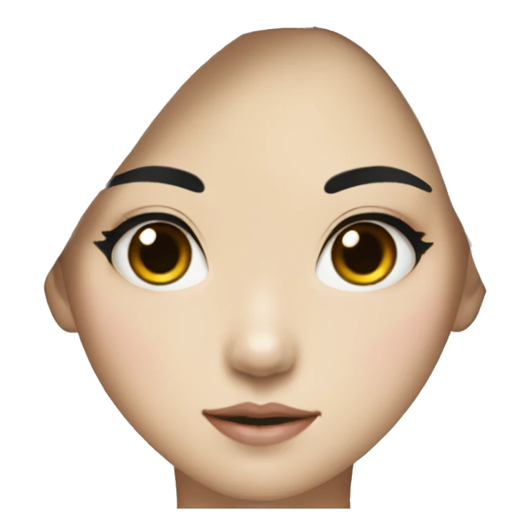 Korean Girl with Black Hair and Makeup sticker