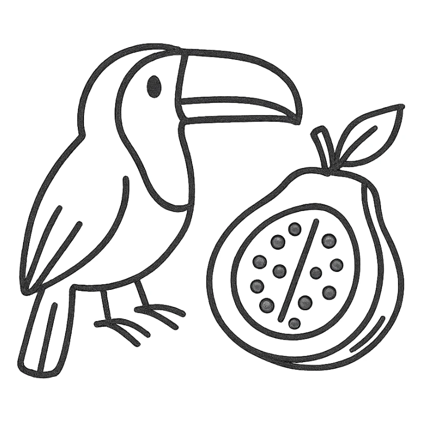 toucan and guava sticker