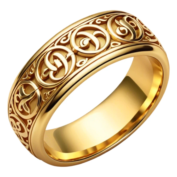  gold ring in lord of the rings style sticker