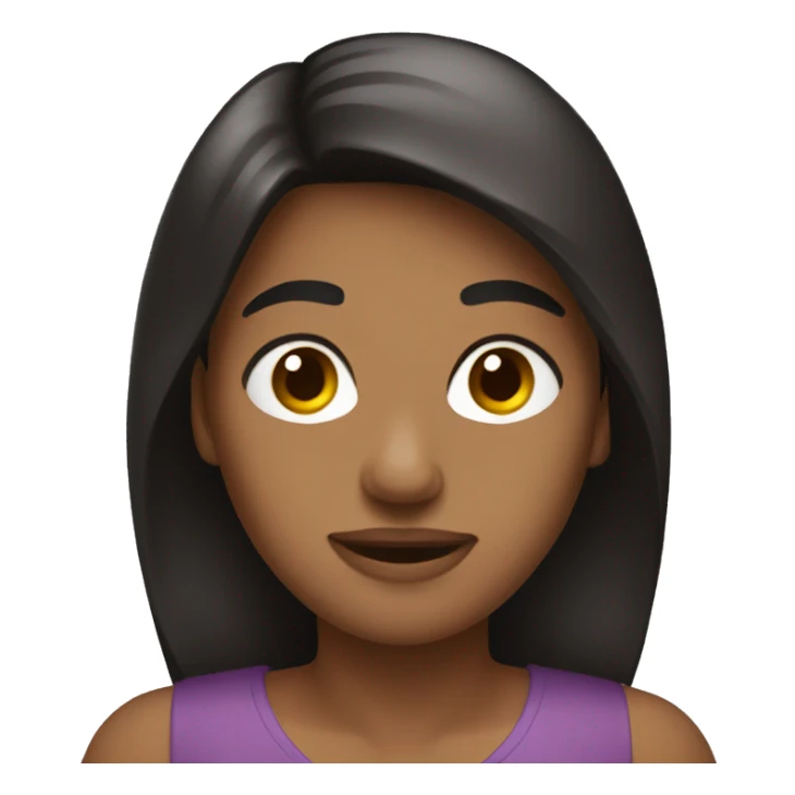 smh emoji with the medium skin tone with dark hair sticker
