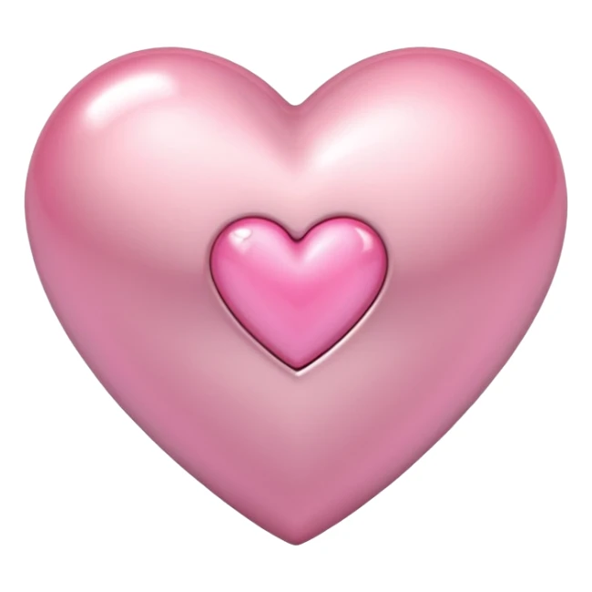 platinum heart with one mini pink heart inside of it  sticker