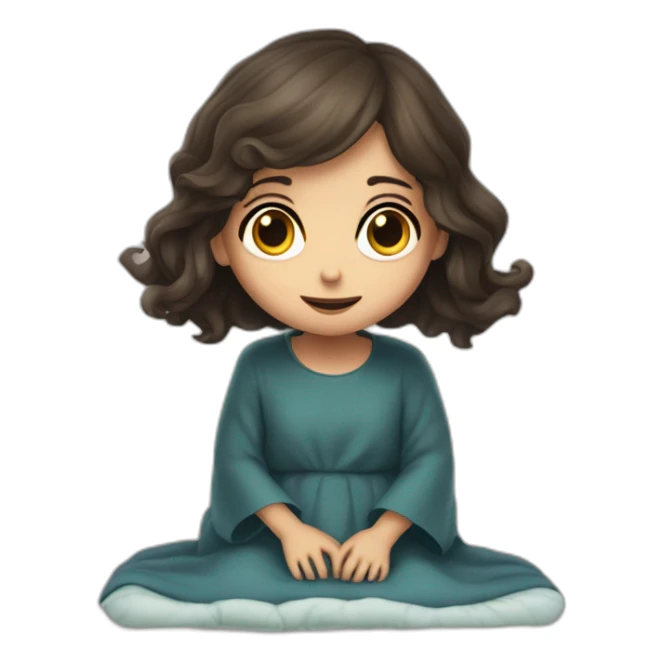 niña de la película el exorcista en la cama sticker