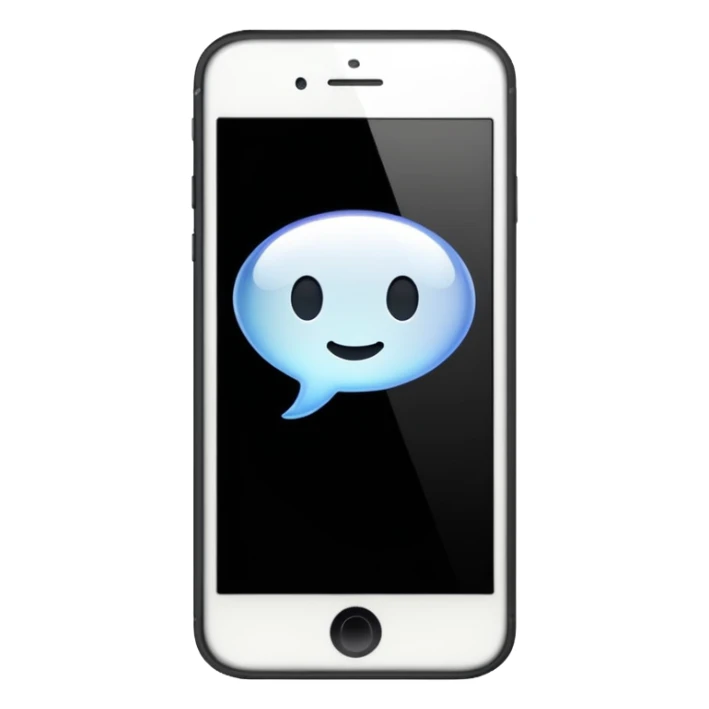 an newiphone where we can see bubble speech on the screen sticker