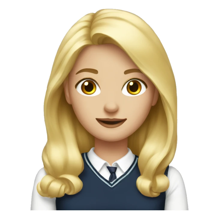 Preppy blonde girl sticker