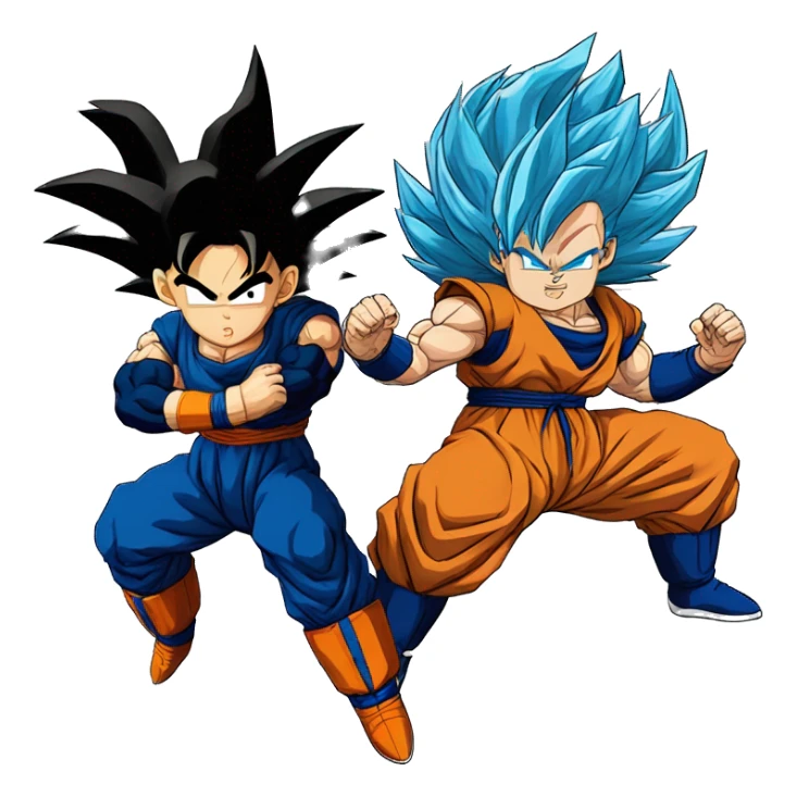 Dragon Ball z son Goku and vegeta Fusion sticker