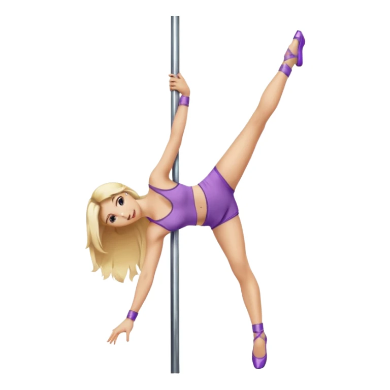 Blonde pole dances sticker