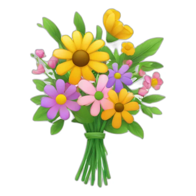 flowers bouquet abstract company logo sticker