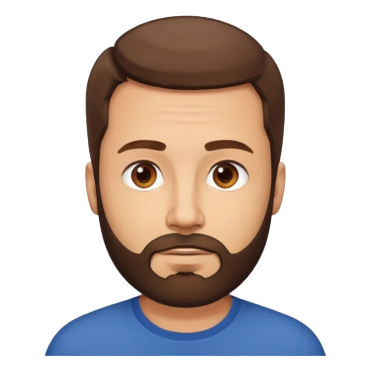 Homme 40 ans cheveux en brosse barbe sticker