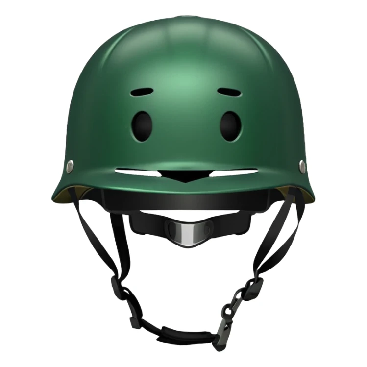 dark green skater helmet with smiley stickers sticker