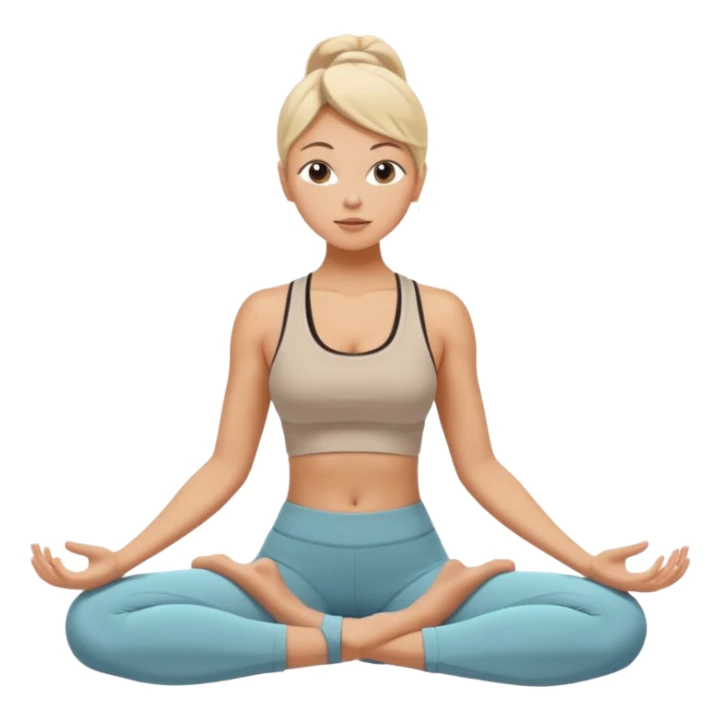woman burping during yoga practice sticker