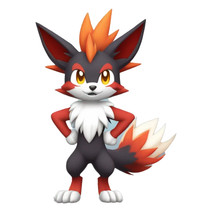  Braixen-Incineroar-Zoroark-Fakemon Full body sticker