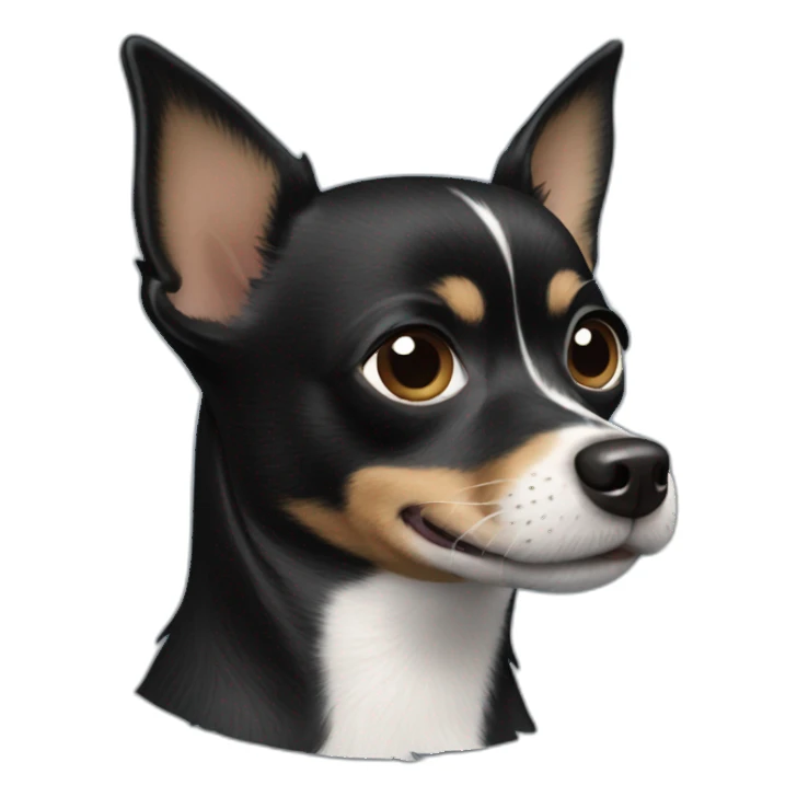 black chihuahua terrier dog sticker