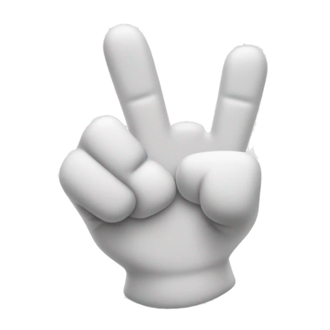 Five finger Thumbs up with white glove on  sticker
