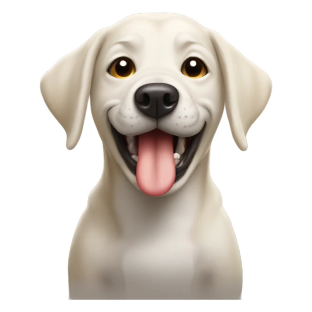 Dog talking a piss and ￼laughing  sticker
