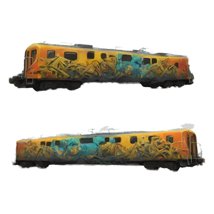 Graffiti train sticker