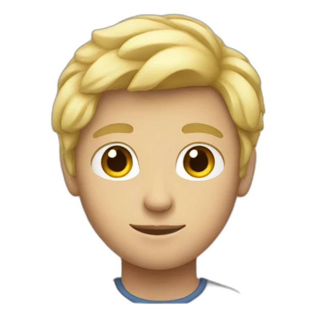 blond teenage boy sticker