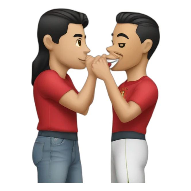 cristiano ronaldo kiss jokowi sticker